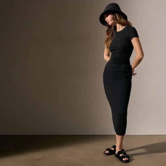 James Perse | Dresses | James Perse Ruched Bodycon Dress 2 | Poshmark